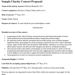 Charity Concert Proposal Template