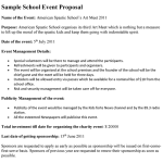 School Event Proposal Template