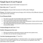 Sports Event Proposal Template