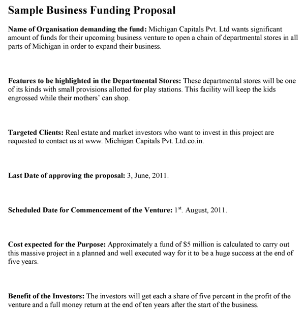 Business Funding Proposal Template