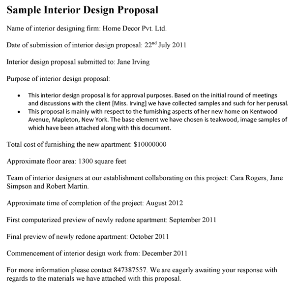 Interior Decorator Contract Template from www.proposal-samples.com