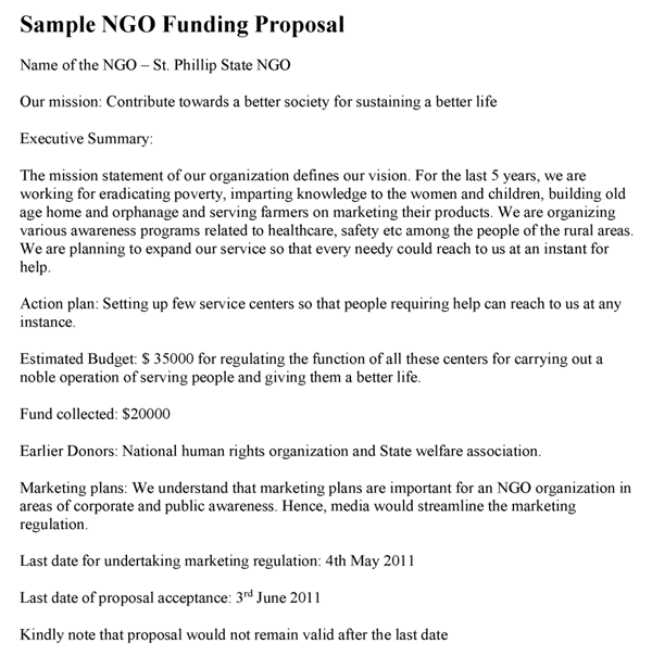 how to write a ngo proposal
