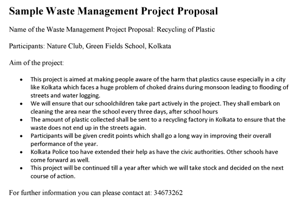 research proposal on waste management